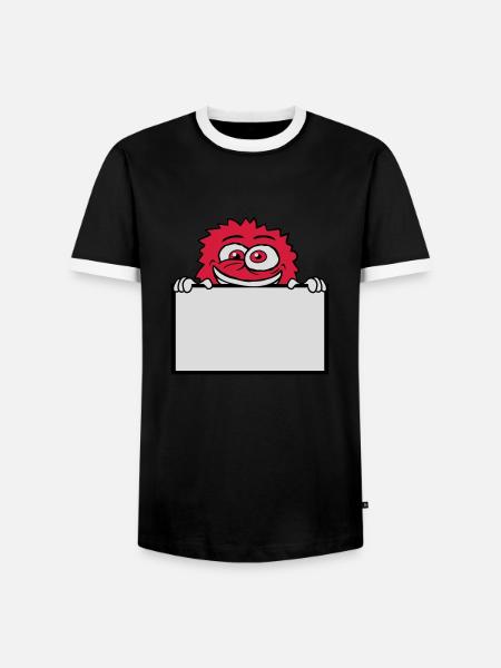 Sign show insane monster - Men's Ringer Shirt - black/white