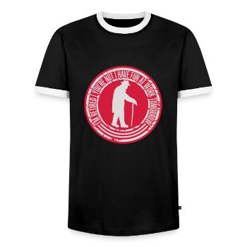 Amusez-vous au travail - T-shirt contrasté Homme - noir/blanc - Devant - AI Model Female 172 light (172cm) & AI Model Male 178 light (178cm)