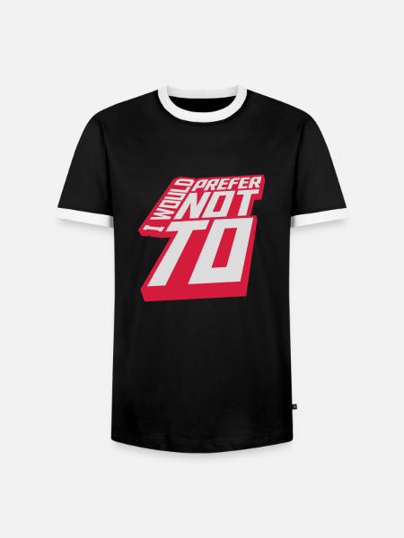 I prefer not to - Men's Ringer Shirt - black/white