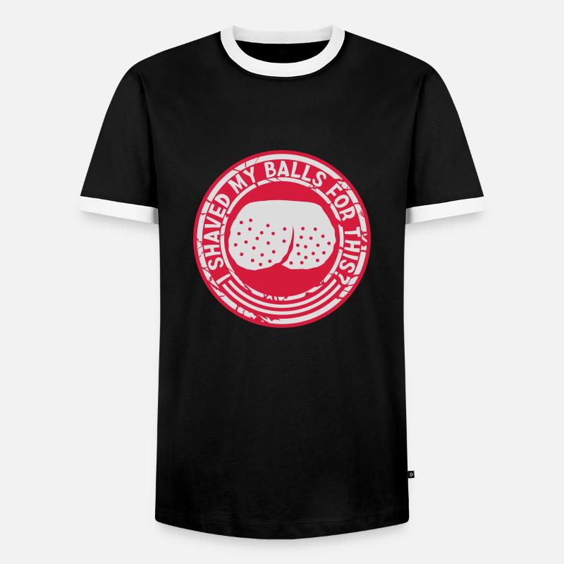 I shaved my balls - Männer Kontrast-T-Shirt - Schwarz/Weiß