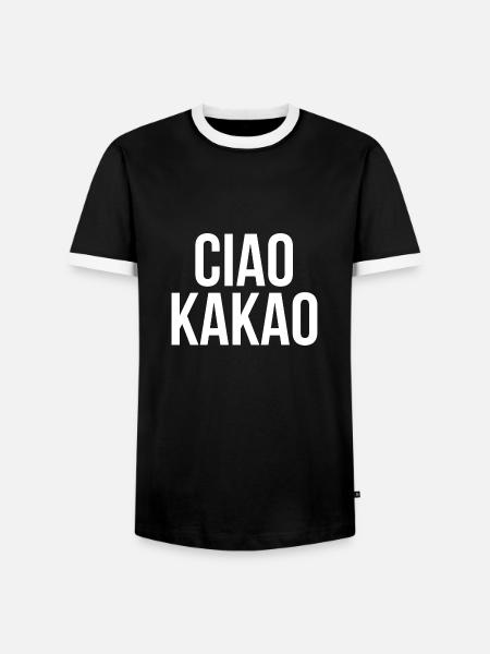 Ciao Kakao - Männer Kontrast-T-Shirt - Schwarz/Weiß