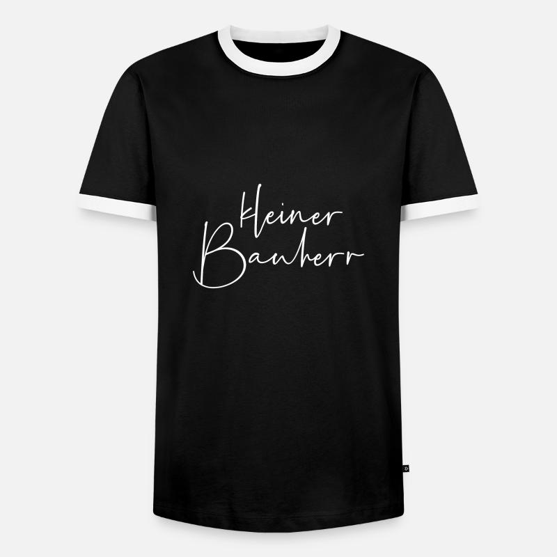 Kleiner Bauherr - Männer Kontrast-T-Shirt - Schwarz/Weiß