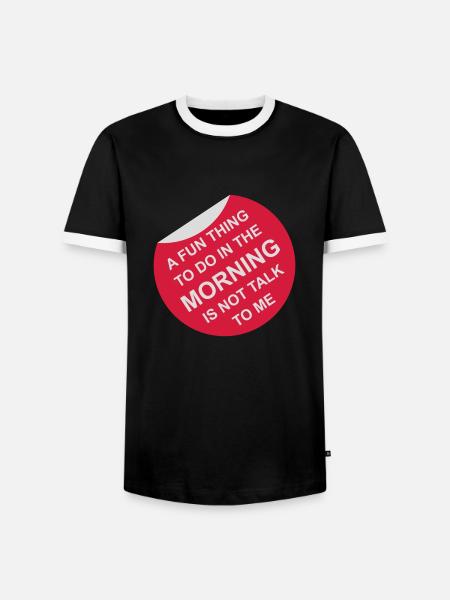 ne me parle pas - T-shirt contrasté Homme - noir/blanc