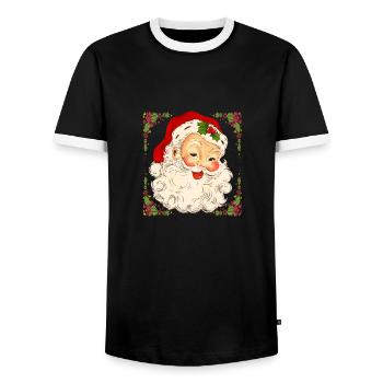 Ho ho - Tenue de Noël Enfants - T-shirt contrasté Homme - noir/blanc - Devant - AI Model Female 172 light (172cm) & AI Model Male 178 light (178cm)
