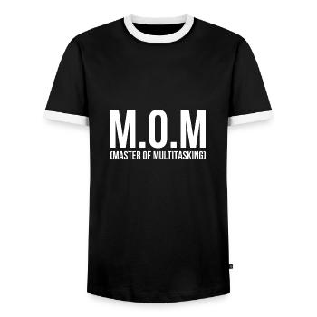 Mom master of multitasking - Männer Kontrast-T-Shirt - Schwarz/Weiß - Vorne - AI Model Female 172 light (172cm) & AI Model Male 178 light (178cm)