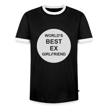 La meilleure ex petite amie du monde - T-shirt contrasté Homme - noir/blanc - Devant - AI Model Female 172 light (172cm) & AI Model Male 178 light (178cm)
