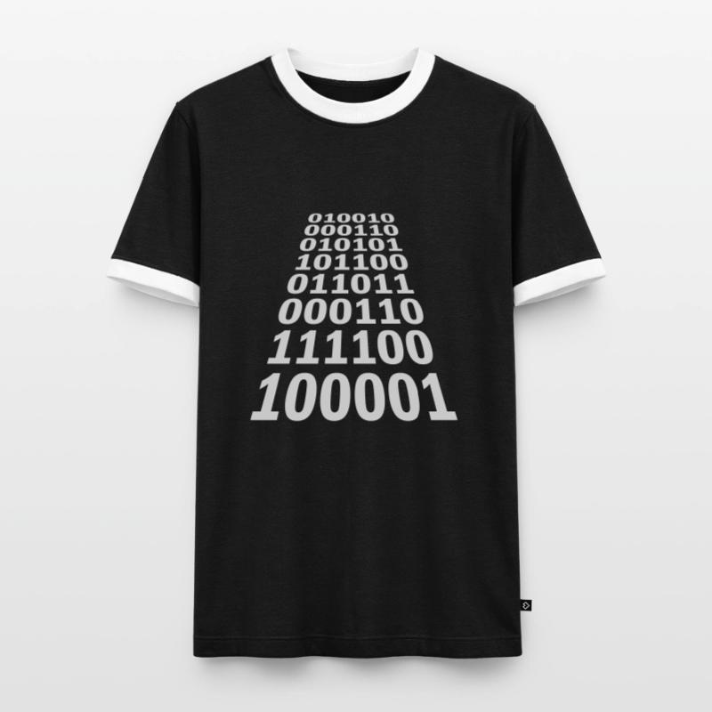 Binary Code Program Language Men's Ringer Shirt