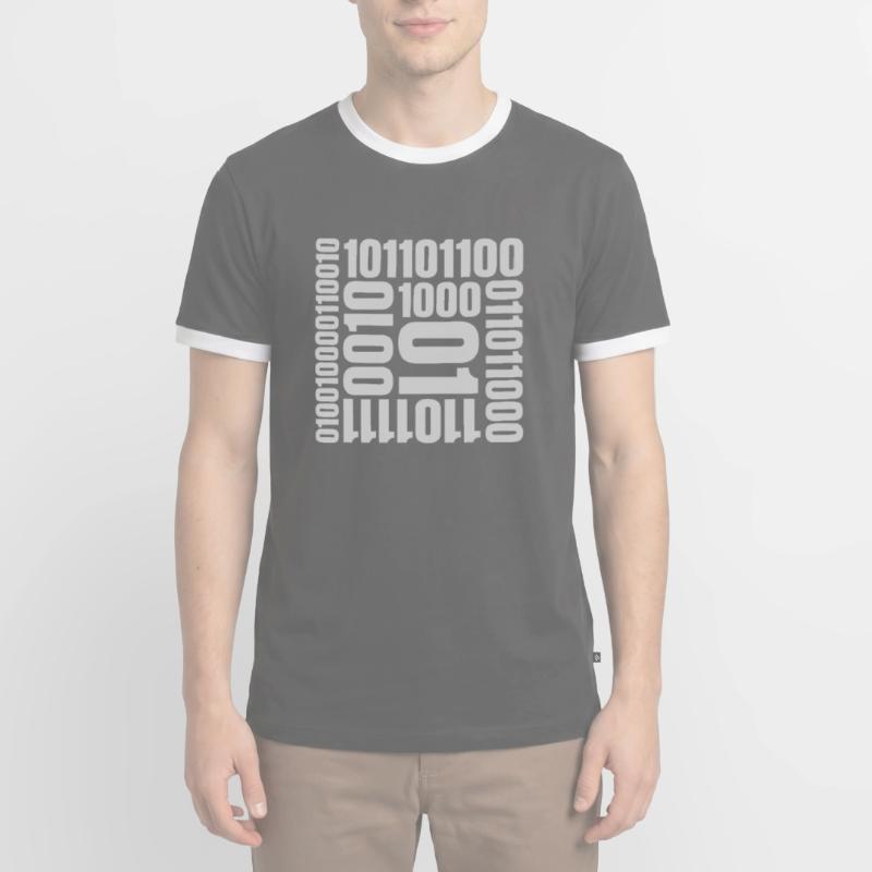 Binary Code Program Language Men's Ringer Shirt