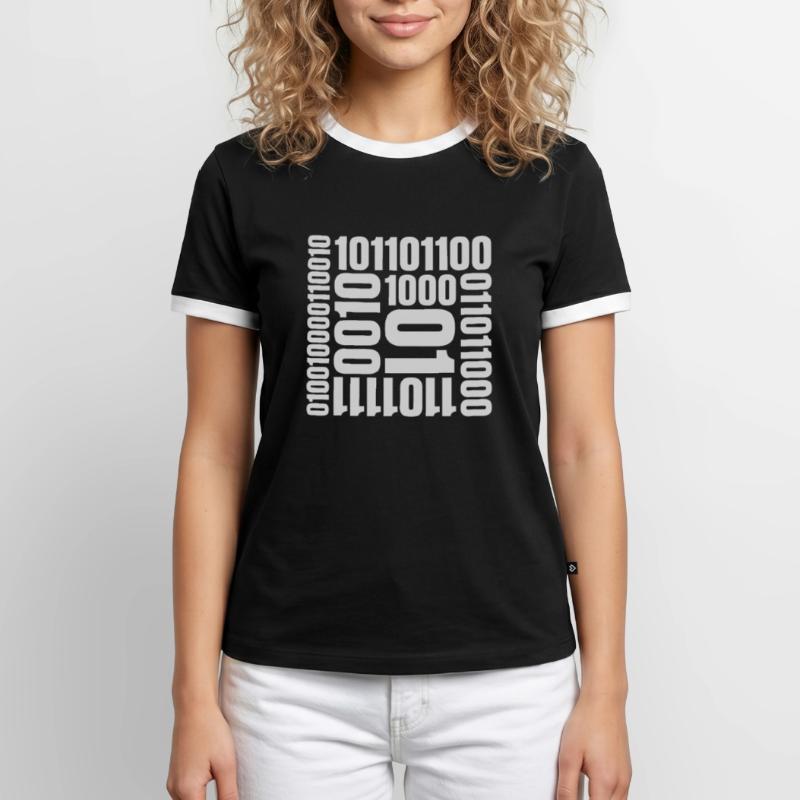 Binary Code Program Language Men's Ringer Shirt