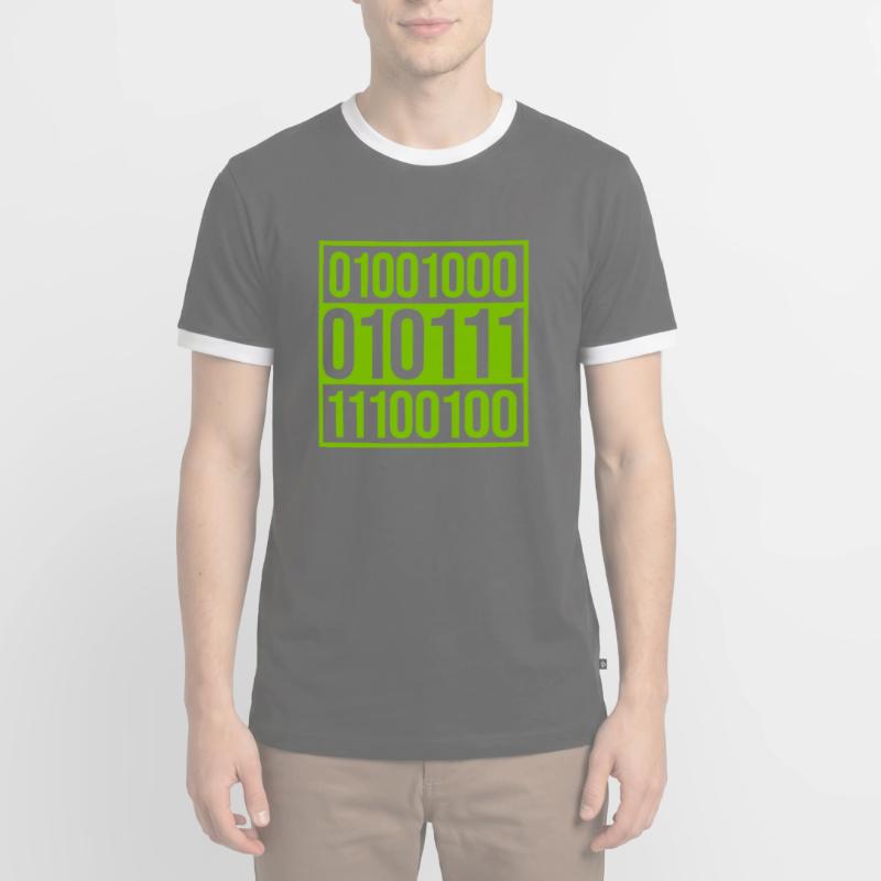 Binary Code Program Language Men's Ringer Shirt