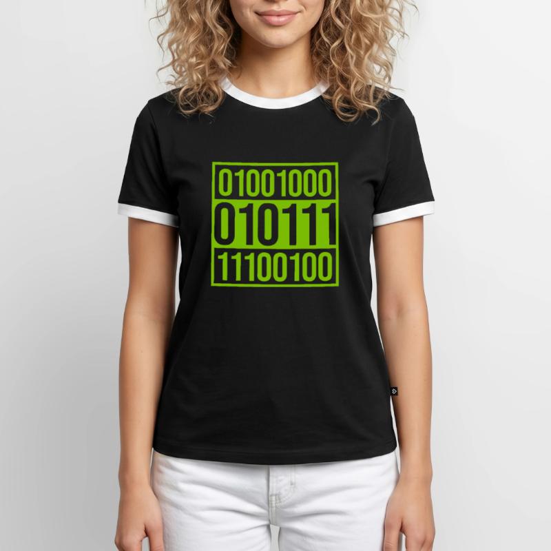 Langage de programme de code binaire T-shirt contrasté Homme