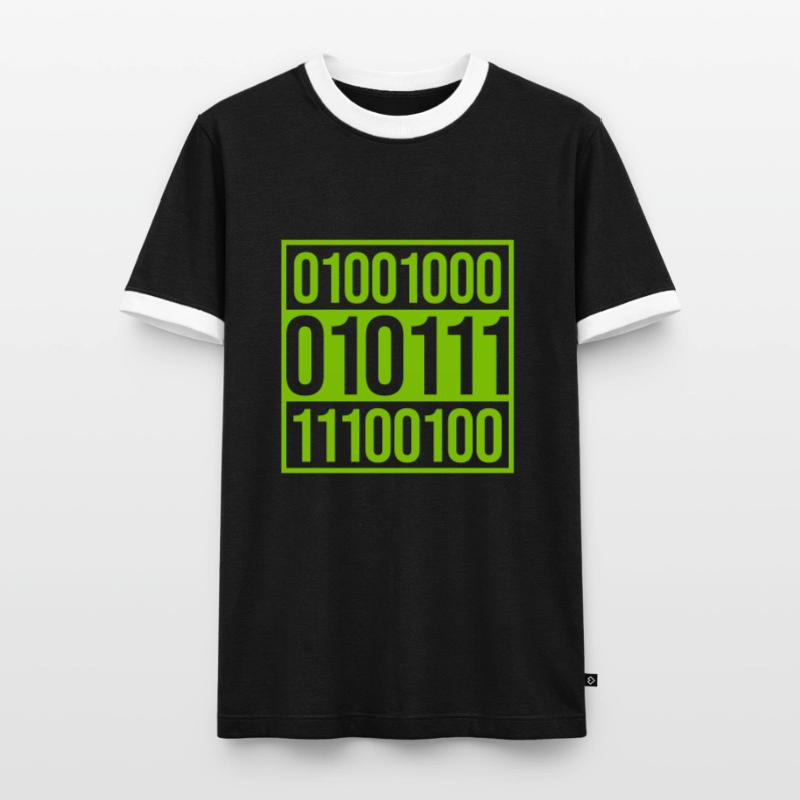 Binary Code Program Language Men's Ringer Shirt