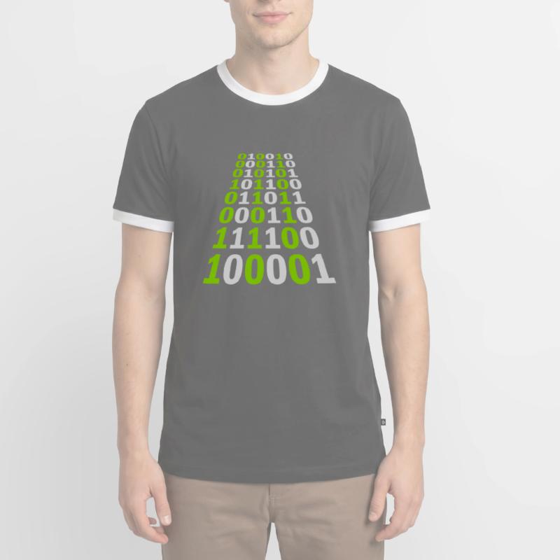 Binary Code Program Language Men's Ringer Shirt