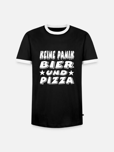 Bier - Männer Kontrast-T-Shirt - Schwarz/Weiß
