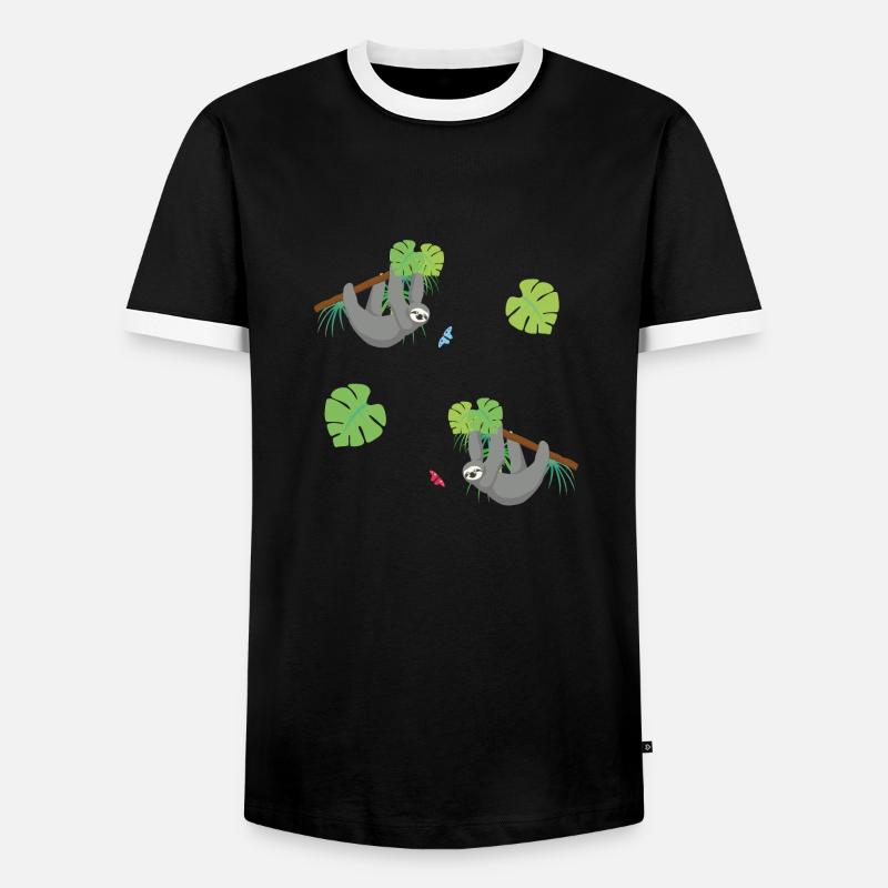 Sloths - Men's Ringer Shirt - black/white