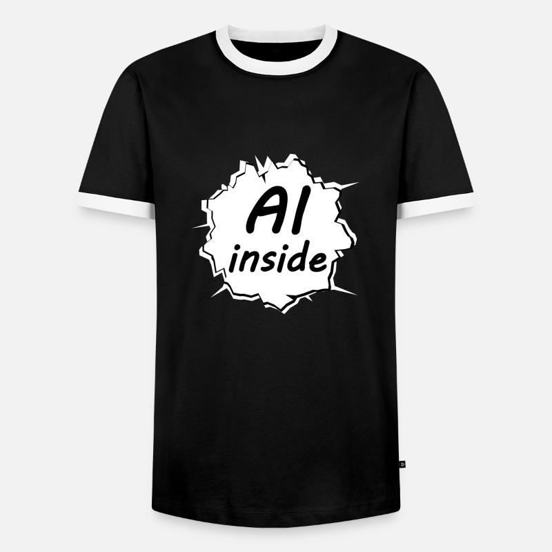 Computer Intelligenz - Männer Kontrast-T-Shirt - Schwarz/Weiß