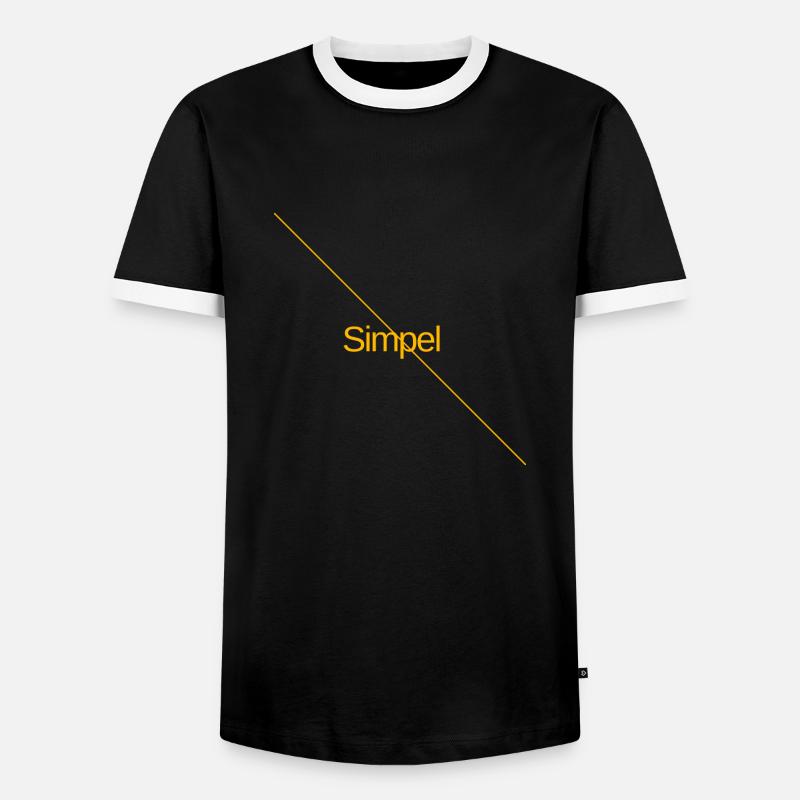 Simple - Men's Ringer Shirt - black/white