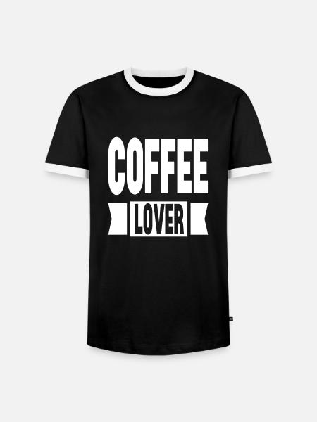 Coffee Lover - Männer Kontrast-T-Shirt - Schwarz/Weiß