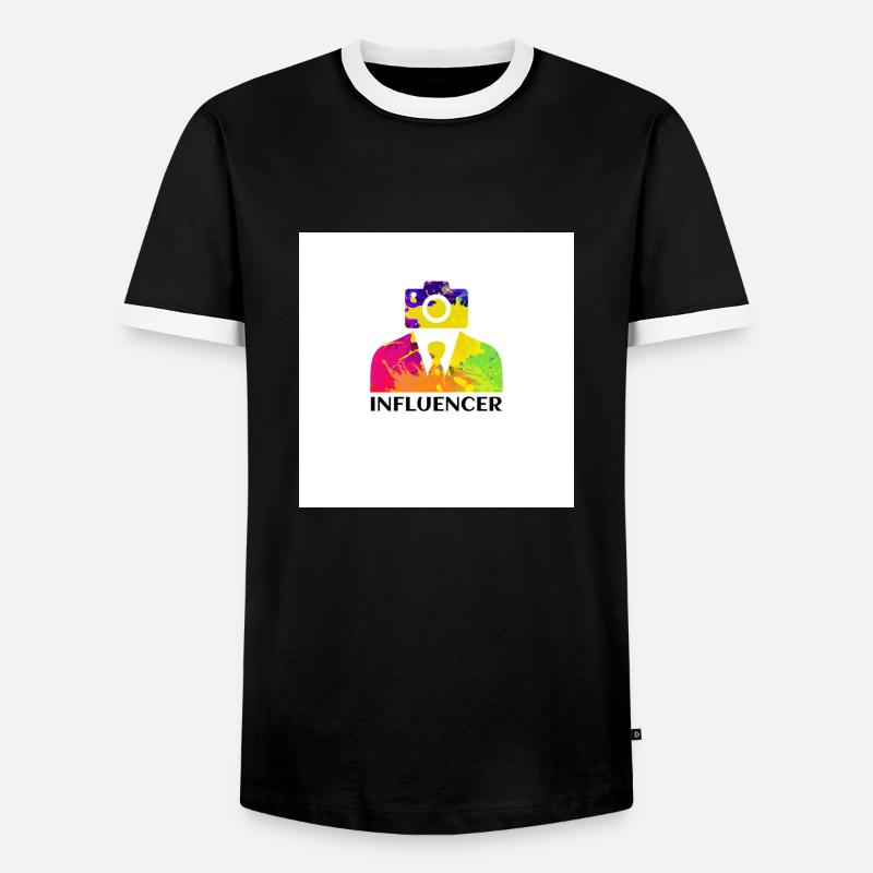 Influencer - Men's Ringer Shirt - black/white