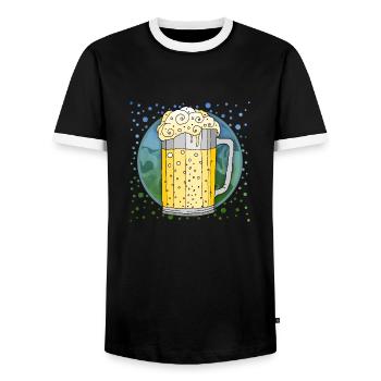Mug - T-shirt contrasté Homme - noir/blanc - Devant - AI Model Female 172 light (172cm) & AI Model Male 178 light (178cm)