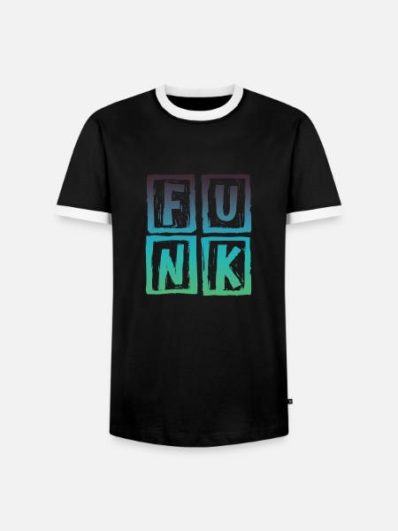 Funk Musik Retro - Männer Kontrast-T-Shirt - Schwarz/Weiß