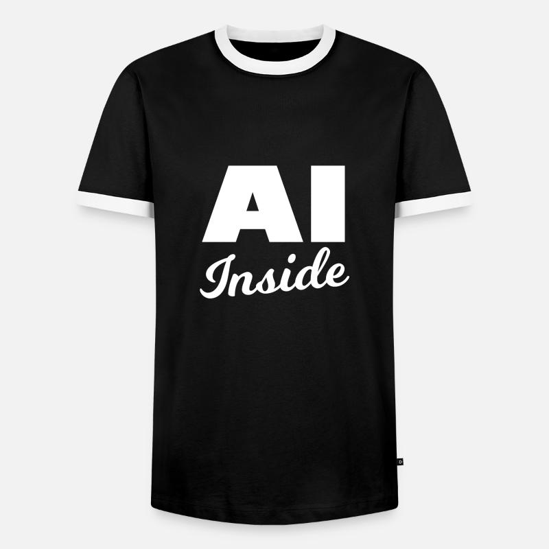 Artificial intelligence - Men's Ringer Shirt - black/white