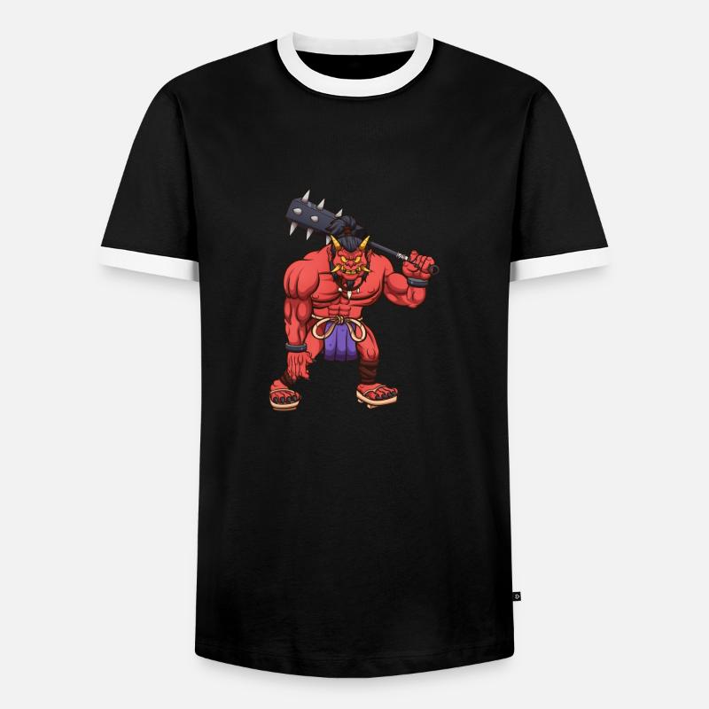 Oni - Men's Ringer Shirt - black/white