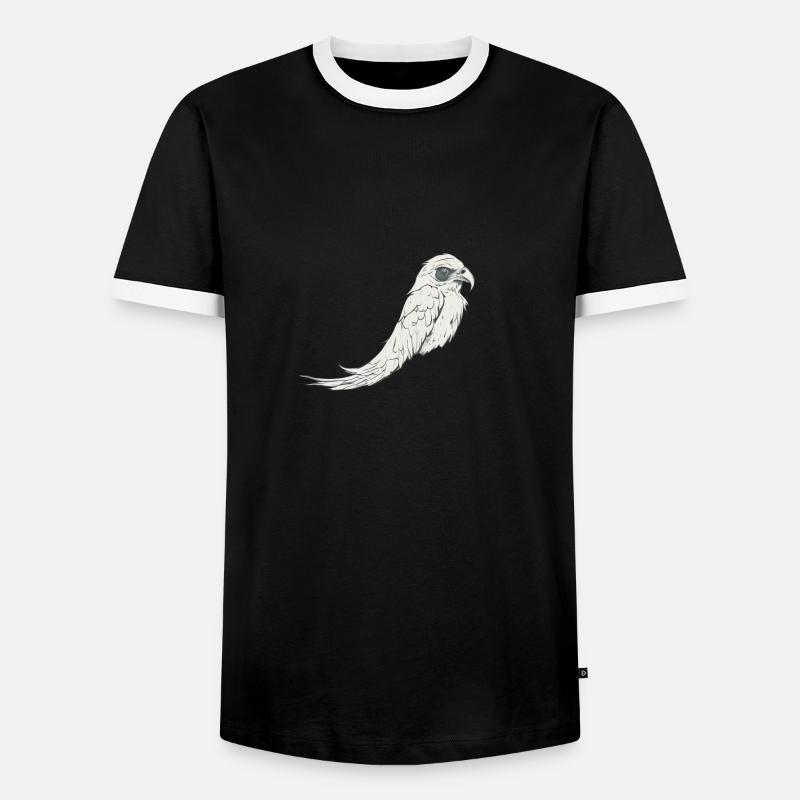 Du Vogel - Männer Kontrast-T-Shirt - Schwarz/Weiß