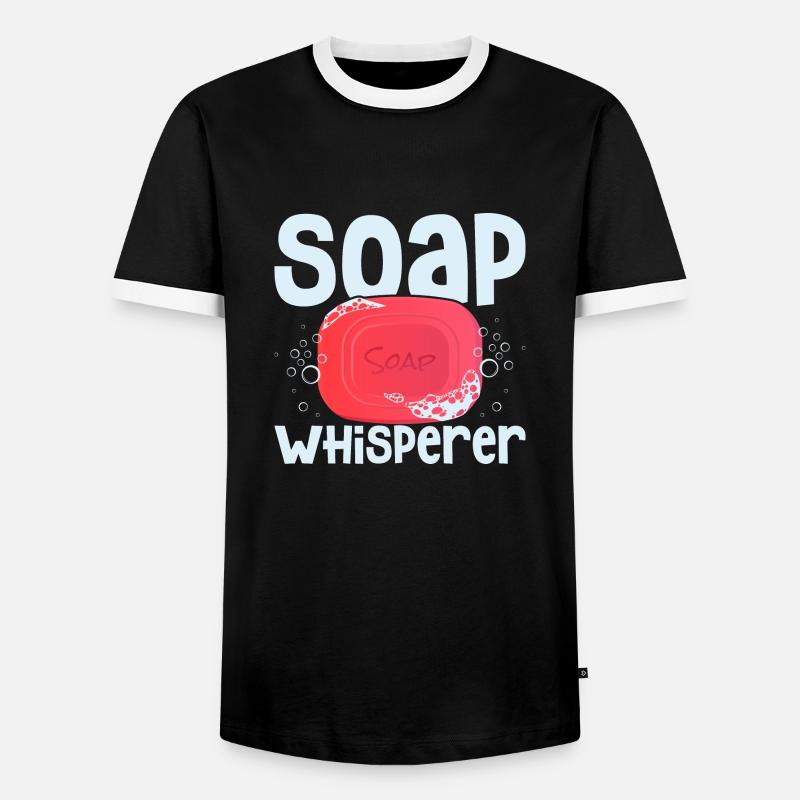 Soap Whisperer Soapmaker Soapmaking - Men's Ringer Shirt - black/white