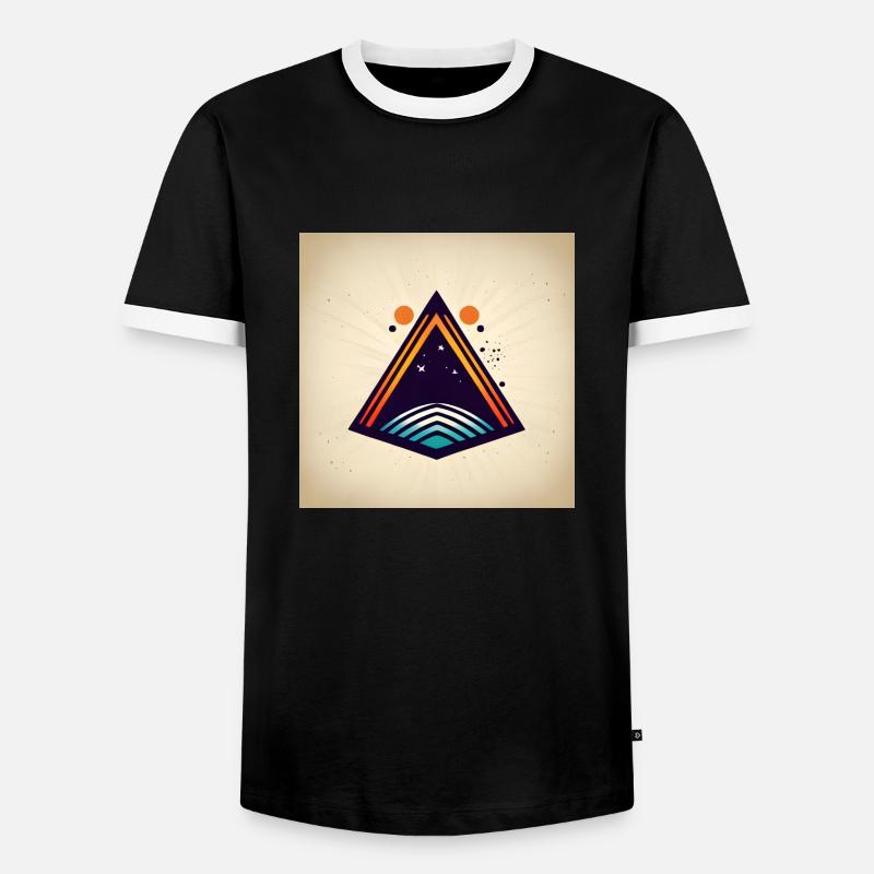 Triangle de l’espace - T-shirt contrasté Homme - noir/blanc