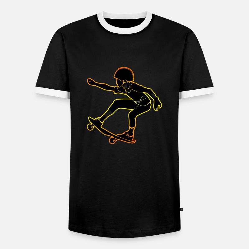 Skateboard - Men's Ringer Shirt - black/white