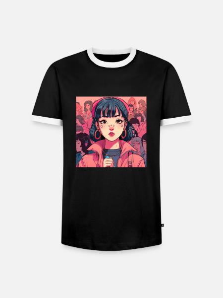 Anna die Zauberhafte - Männer Kontrast-T-Shirt - Schwarz/Weiß