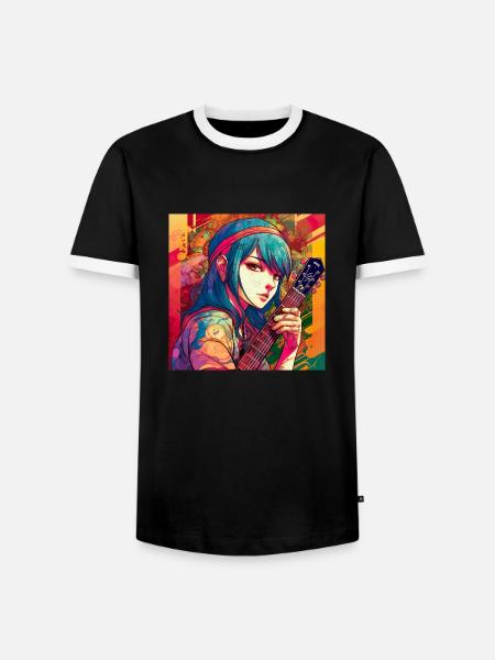 Mei Yoshida - Männer Kontrast-T-Shirt - Schwarz/Weiß