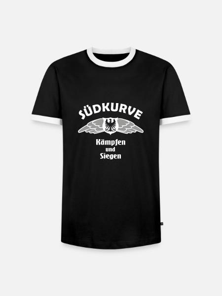 Die Fans der Südkurve - Männer Kontrast-T-Shirt - Schwarz/Weiß