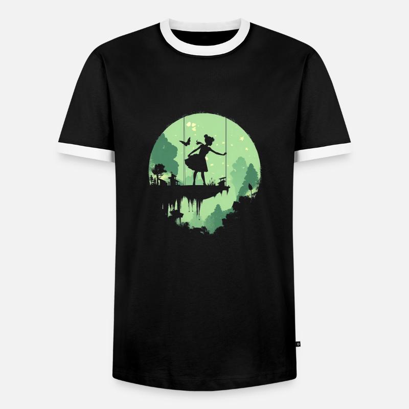 Peter and Wendy - Männer Kontrast-T-Shirt - Schwarz/Weiß