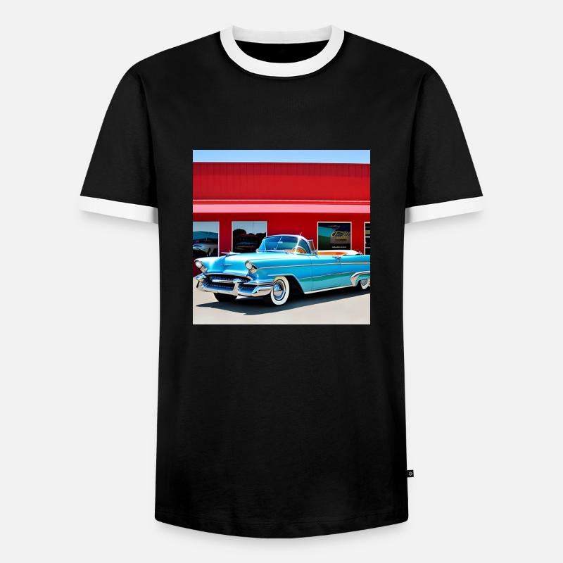 C09 - Männer Kontrast-T-Shirt - Schwarz/Weiß