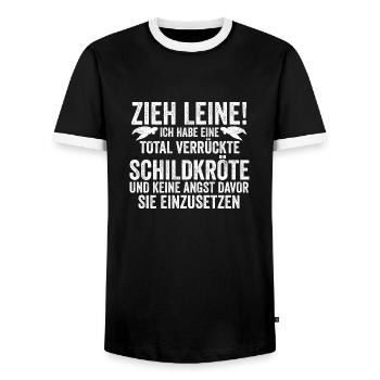 Schildkröte Schildkröten - Männer Kontrast-T-Shirt - Schwarz/Weiß - Vorne - AI Model Female 172 light (172cm) & AI Model Male 178 light (178cm)