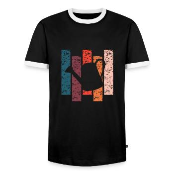 Arrosoir cadeau Vintage - T-shirt contrasté Homme - noir/blanc - Devant - AI Model Female 172 light (172cm) & AI Model Male 178 light (178cm)