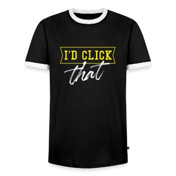 I'd click that Floor installer - Men's Ringer Shirt - black/white - Front - AI Model Female 172 light (172cm) & AI Model Male 178 light (178cm)