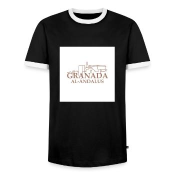 Grenade - T-shirt contrasté Homme - noir/blanc - Devant - AI Model Female 172 light (172cm) & AI Model Male 178 light (178cm)