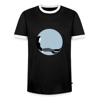 Bubble - T-shirt contrasté Homme - noir/blanc - Devant - AI Model Female 172 light (172cm) & AI Model Male 178 light (178cm)