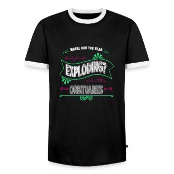 Night Sky Awesome Astronomy Gifts Present Idea - T-shirt contrasté Homme - noir/blanc - Devant - AI Model Female 172 light (172cm) & AI Model Male 178 light (178cm)
