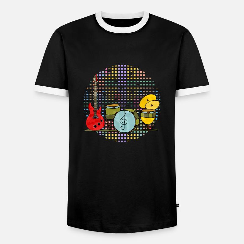 Musical instruments - Men's Ringer Shirt - black/white