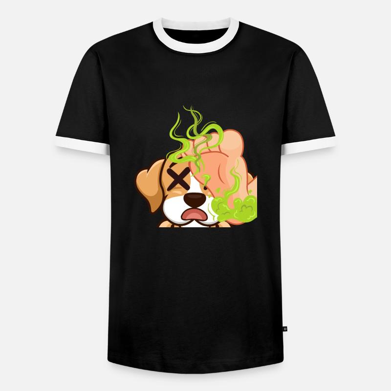 McDevs Stinkefuss - Männer Kontrast-T-Shirt - Schwarz/Weiß