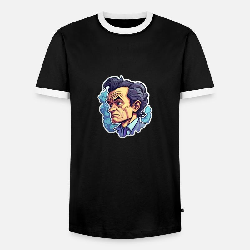 Richard Feynman - Men's Ringer Shirt - black/white