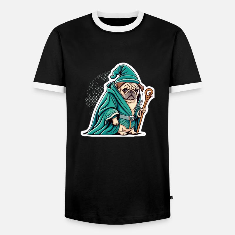 Zauberer - Männer Kontrast-T-Shirt - Schwarz/Weiß