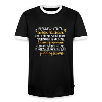 Barbados flag Barbadian bayan - Men's Ringer Shirt - black/white - Front - AI Model Female 172 light (172cm) & AI Model Male 178 light (178cm)
