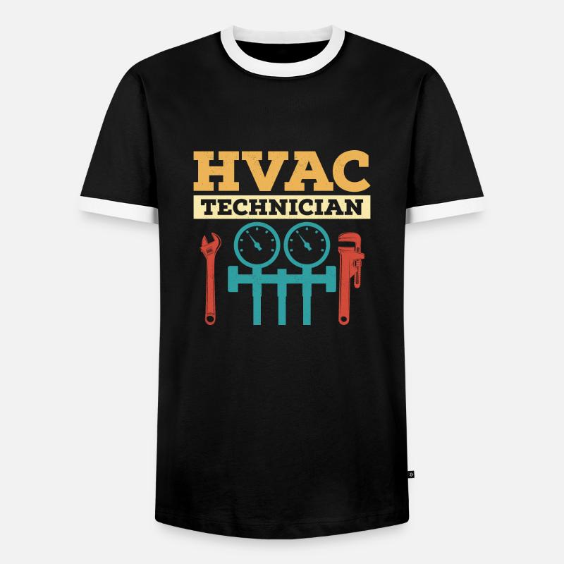 HVAC Technician AC Tech Installer - Männer Kontrast-T-Shirt - Schwarz/Weiß