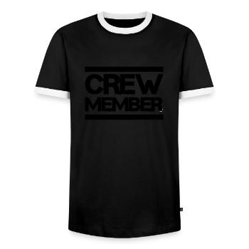 Membre d’équipage - T-shirt contrasté Homme - noir/blanc - Devant - AI Model Female 172 light (172cm) & AI Model Male 178 light (178cm)