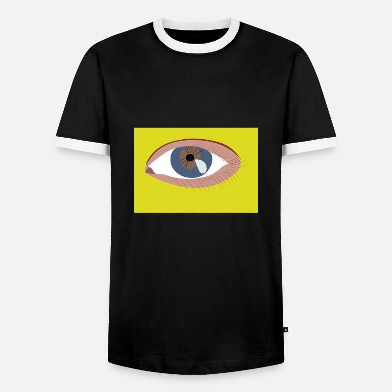 Eye - Men's Ringer Shirt - black/white